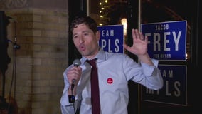 Jacob Frey speaks to election night crowd