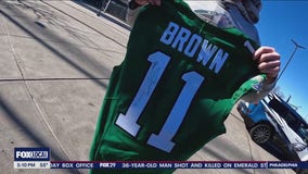 AJ Brown returns favor for Eagles fan who caught McKee’s 1st NFL touchdown ball