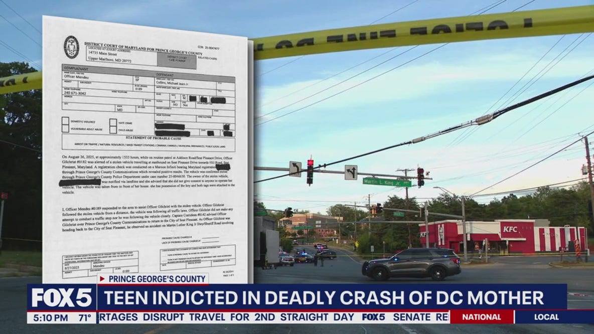 Teen indicted in deadly crash of DC mother
