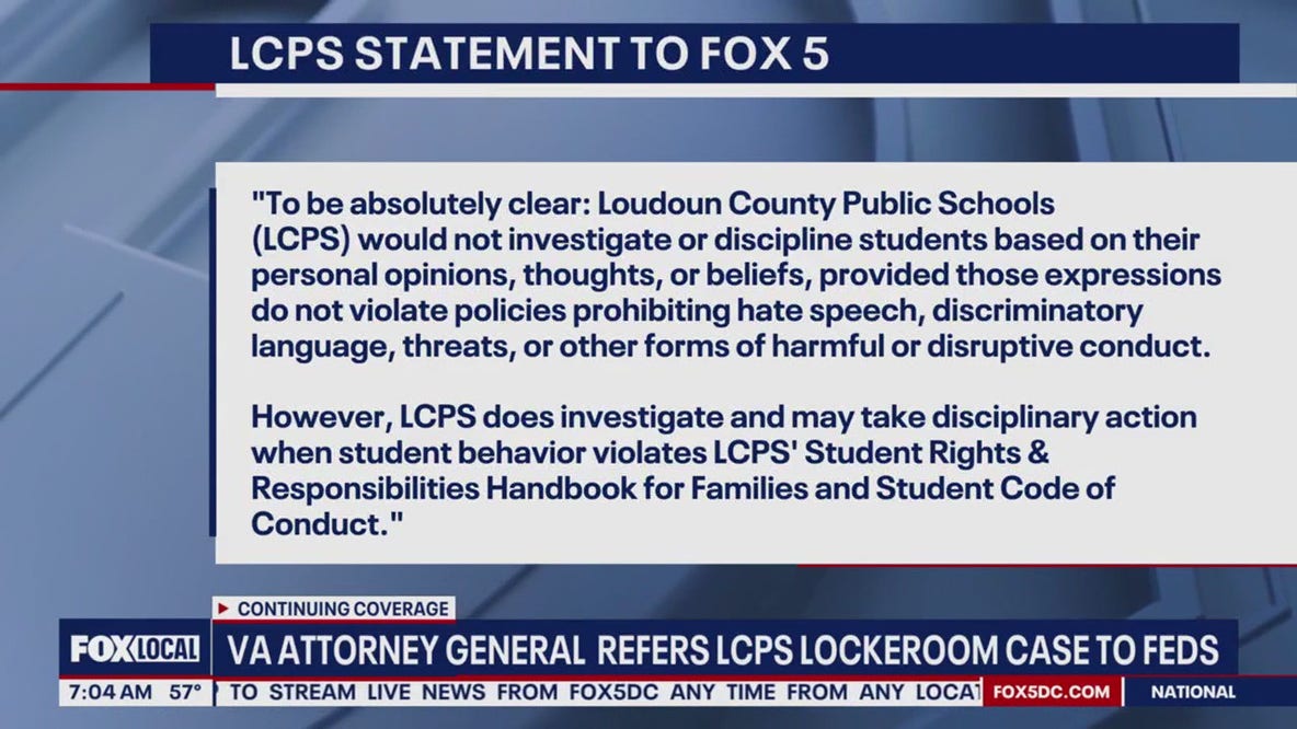 Virginia Attorney General sends LCPS locker room case to feds