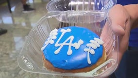 Custom Dodger donuts at Colorado Donuts