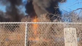 Fire rips through Minneapolis encampment