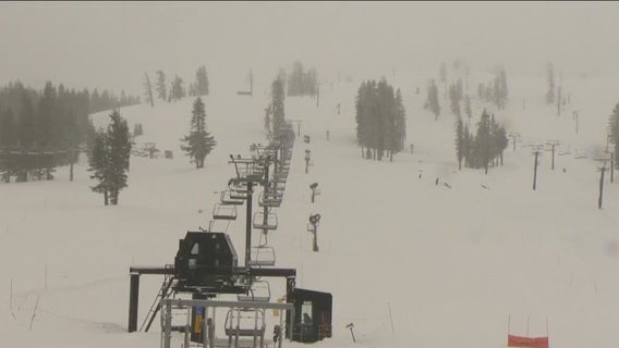 Sleet and snow hit the Sierra