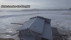 Man dies after high surf destroys California pier