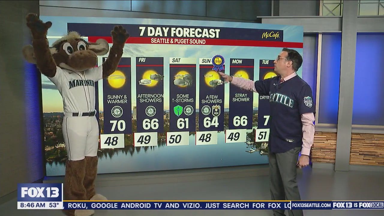 Mariner Moose with a look at your Seattle weather forecast