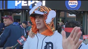 Tigers fans celebrate downtown after 3-0 win against Guardians in Game 3 of ALDS