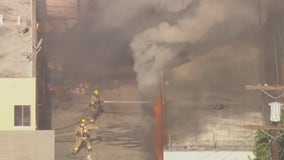 Crews battling residential fire in South LA