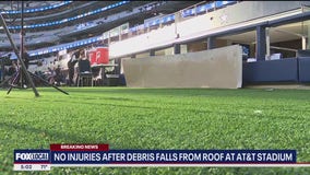 Piece of metal falls from AT&T Stadium roof