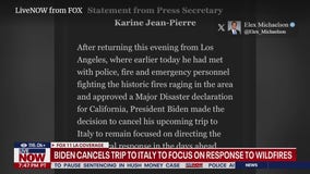 Biden cancels Italy trip to focus on LA fires