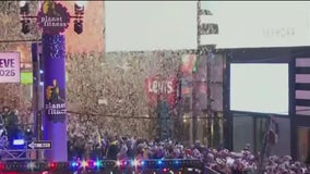 Times Square clean up after New Year's celebration