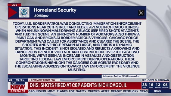 BREAKING: Gunshots fired at CBP agents in Chicago