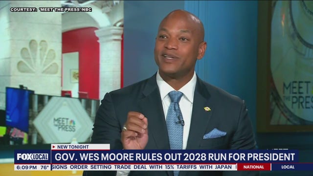 Maryland Gov. Wes Moore says he's not running for president in 2028