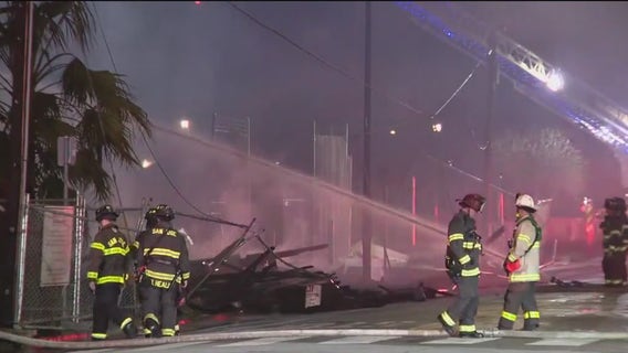 San Jose warehouse fire near SAP Center