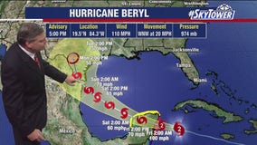 Hurricane Beryl headed for Yucatan Peninsula