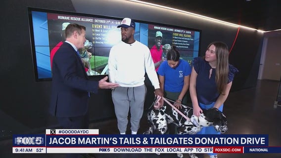 Commanders player Jacob Martin teams up with Humane Rescue Alliance