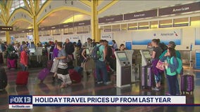 Holiday travel prices up from last year