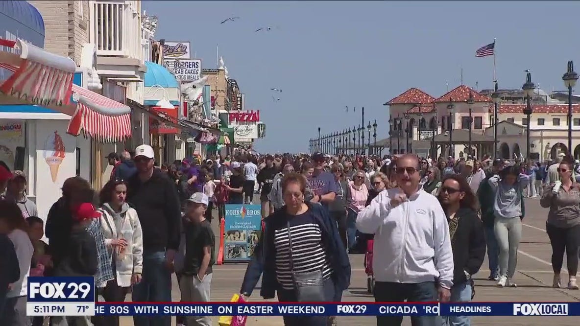 Easter 2025 weather is prelude to summer as thousands flock to Jersey shore