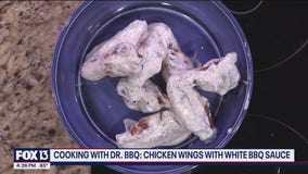 Chicken Wings with white BBQ sauce