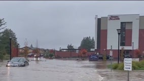 Flooding causes sinkholes and traps hundreds at a Santa Rosa Sutter clinic and Hampton Inn