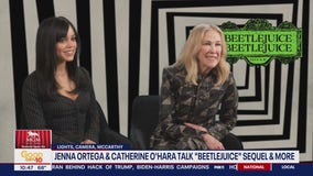 Jenna Ortega & Catherine O'Hara talk "Beetlejuice Beetlejuice."