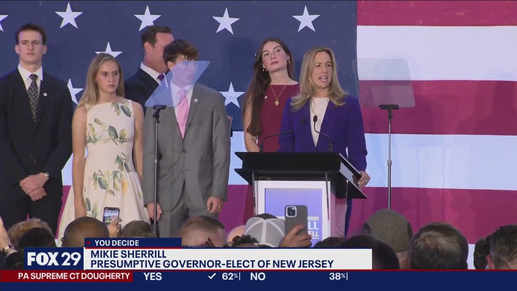 Mikie Sherrill's watch party: Presumptive governor-elect of New Jersey