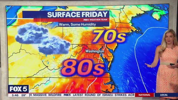 DC weather: Cloudy, warm with late showers possible