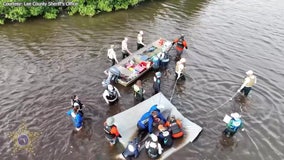 Trapped dolphins rescued in SW Florida