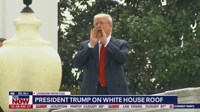 'Just taking a little walk': Trump makes rare appearance on White House roof