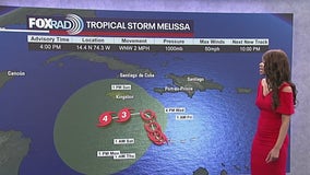 Continuing to monitor Tropical Storm Melissa | Tropical Weather Forecast