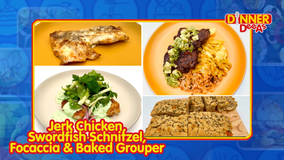 Dinner DeeAs: Jerk Chicken, Swordfish Schnitzel, Focaccia & Baked Grouper