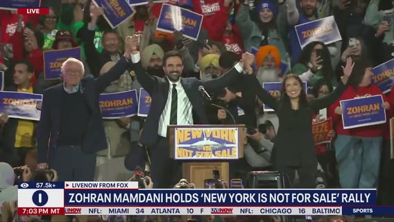 Zohran Mamdani holds ‘New York Is Not For Sale’ rally