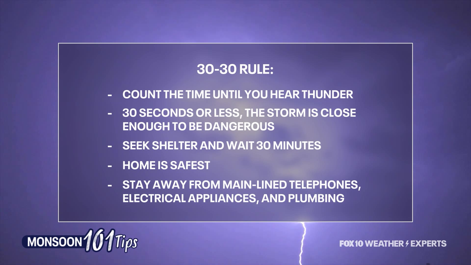 Monsoon 101: Stay indoors during a thunderstorm