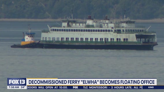 Decommissioned WA ferry 'Elwha' becomes floating office