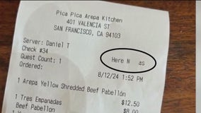 Racist slur found on San Francisco restaurant receipt