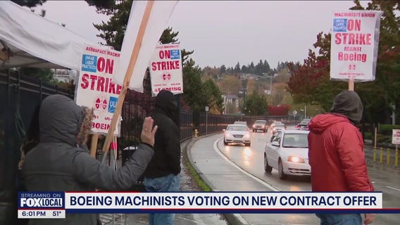 Boeing machinists vote on new contract Monday night