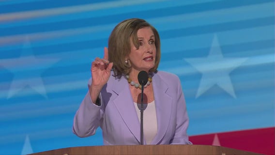 Nancy Pelosi thanks Biden at DNBC for achievements