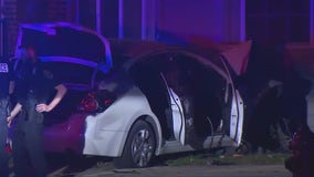 Police chase, driver hits house; 2 kids hurt