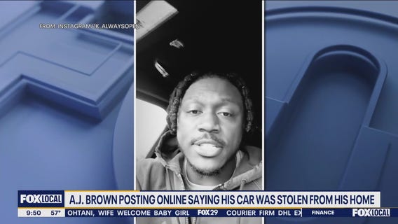 A.J. Brown's stolen car found in Camden, suspect in custody: sources