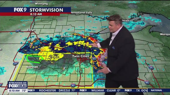 MN weather: Twin Cities inside 'funnel' of rain and thunderstorms - 8:10 a.m. update