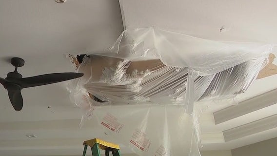 Lightning strike collapses ceiling onto man sleeping in Florida home