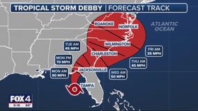 Tropical Storm Debby: Florida seeing flooding