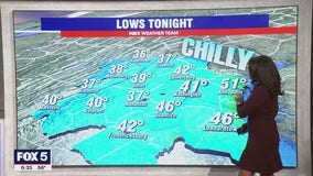 Chilly Sunday night with mild week ahead