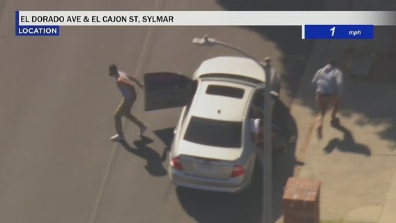 Pursuit suspects hide after ditching vehicle