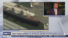 Teen turns himself in after SS United States burglarized, damaged