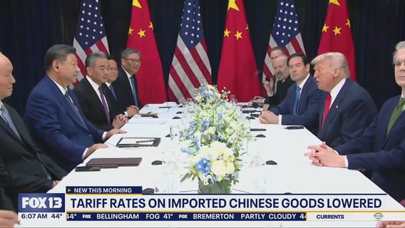 US tariff rates on imported Chinese goods lowered