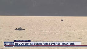 Recovery effort underway for 3 boaters in Everett