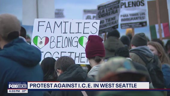Protest against I.C.E. in West Seattle