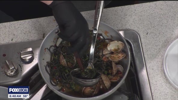 SheWolf executive chef cooks up linguine and clams ahead of Iron Chef Detroit competition