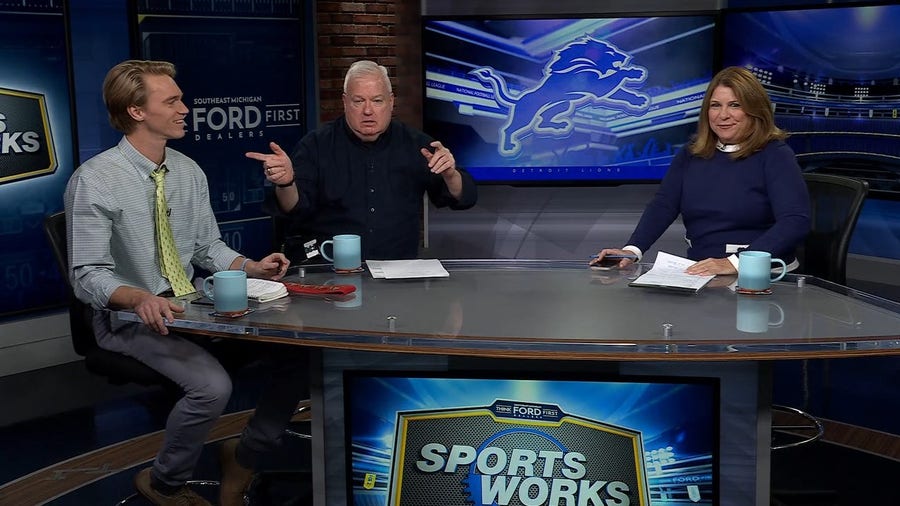 SportsWorks - 12-8-24 -- Jennifer talks Lions, college football, Red Wings & Pistons with Wojo & Burchie