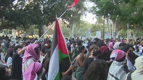 Pro-Palestinian demonstration underway at UCLA